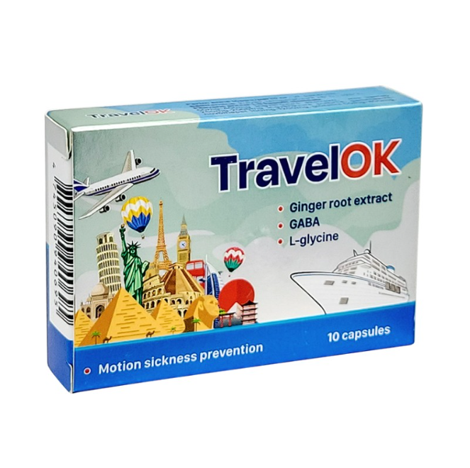 TravelOK Ginger capsules for Travel, 10 pcs – SupplementHills